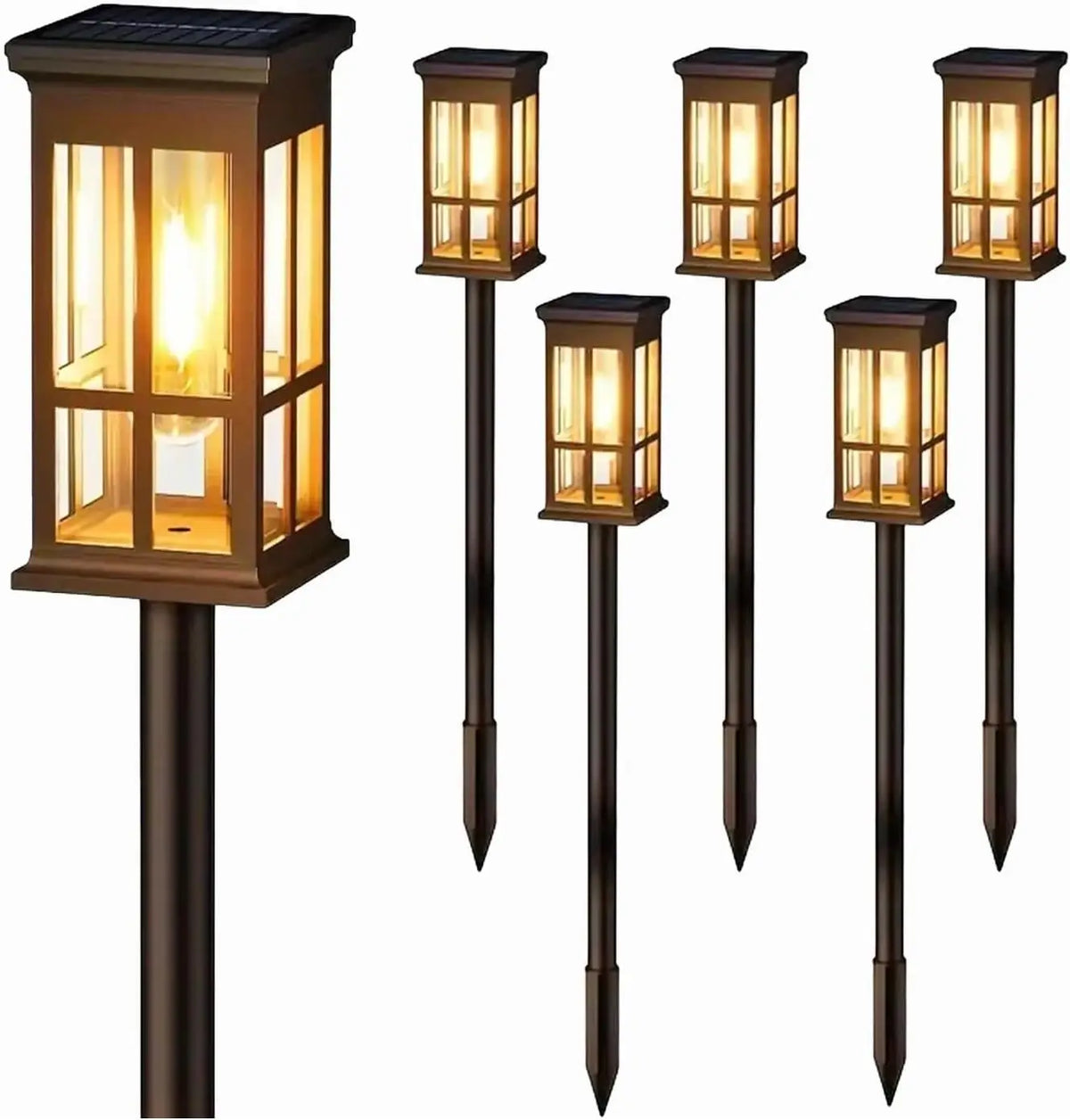 Solar Outdoor Pathway Lights Waterproof LED Landscape Garden Walkway Lighting