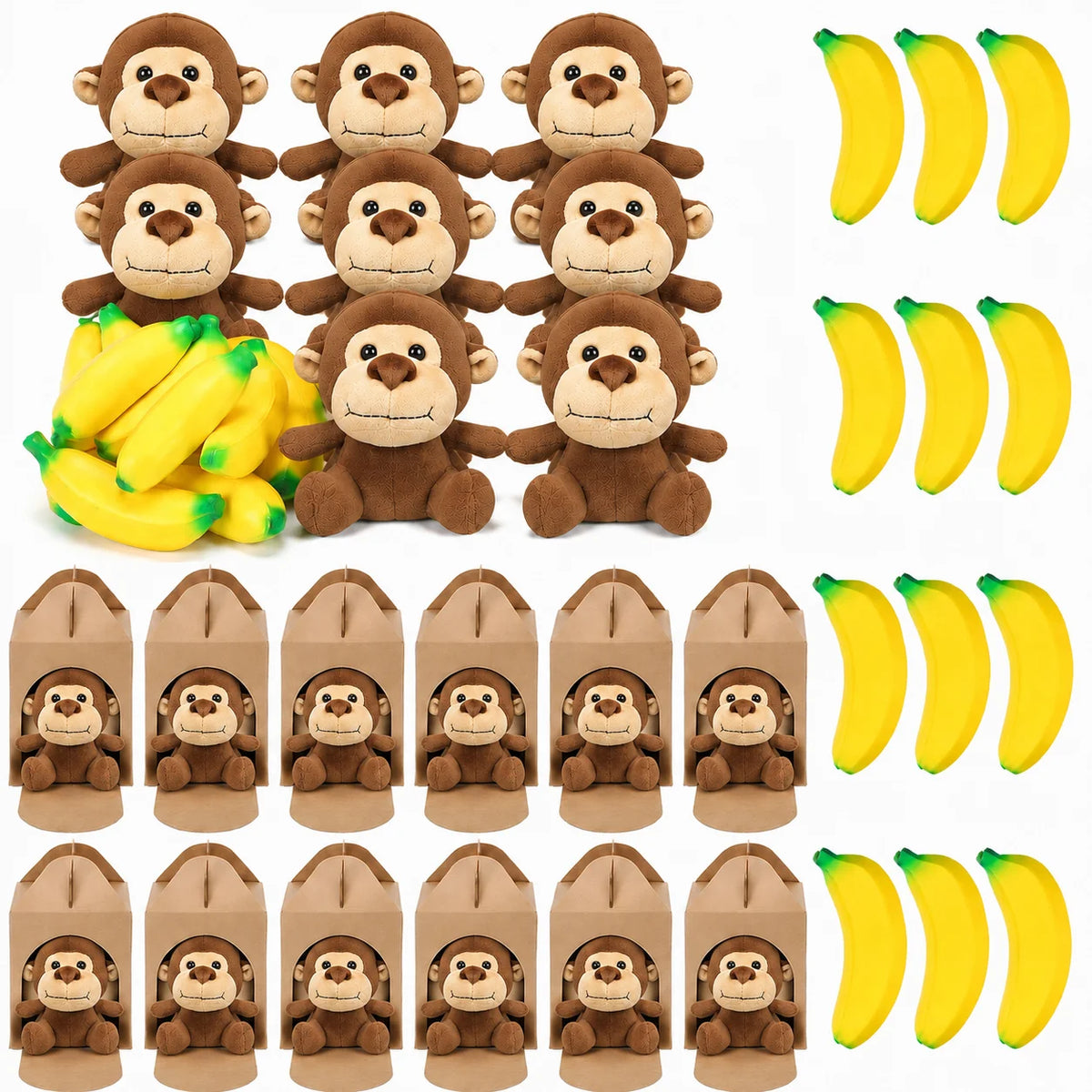 Soft Monkey Stuffed Animal Plush Toy For Birthday Parties