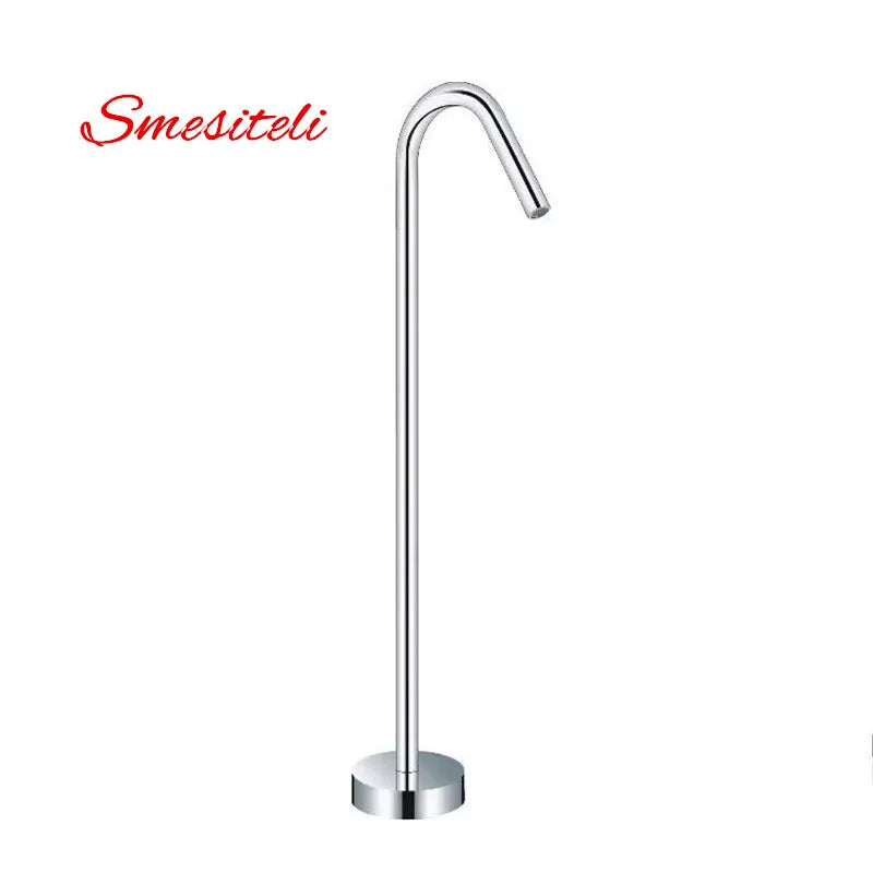 Smesiteli Brass Freestanding Bathtub Filler Floor Mount Bathroom Faucet
