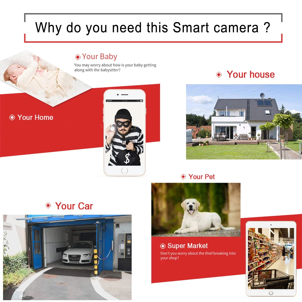 JIENUO 1080P Full Color Night Vision Outdoor CCTV Security Camera
