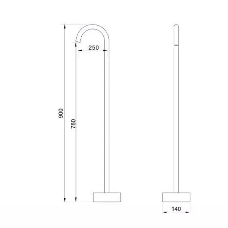 Smesiteli Brass Freestanding Bathtub Filler Floor Mount Bathroom Faucet