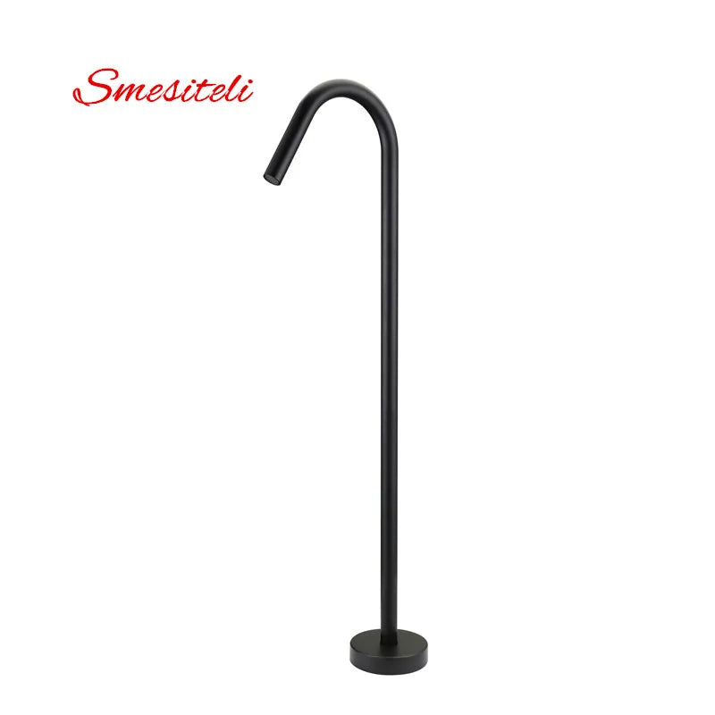 Smesiteli Brass Freestanding Bathtub Filler Floor Mount Bathroom Faucet