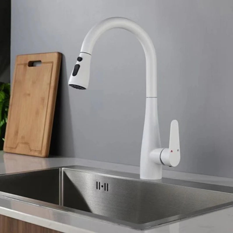 GEGVE Deck Mounted Single Handle Kitchen Sink Faucet Brass