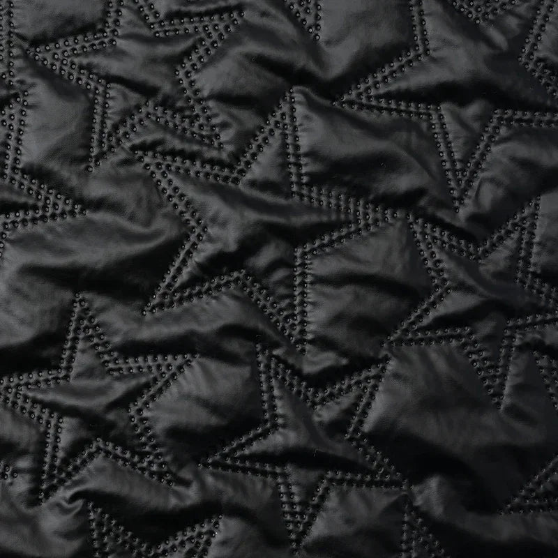 PU Artificial Leather Fabric Star Pattern For Sewing And Crafts