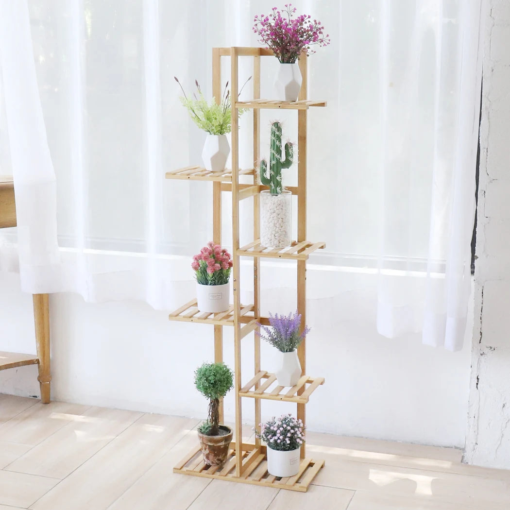 Wisfor Bamboo Corner Plant Stand Rack for Indoor Outdoor Plants