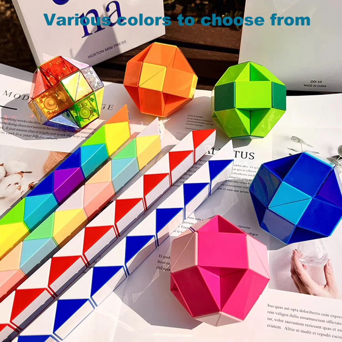 Diansheng Magic Snake Ruler Cube Folding Puzzle Toy for Kids and Adults