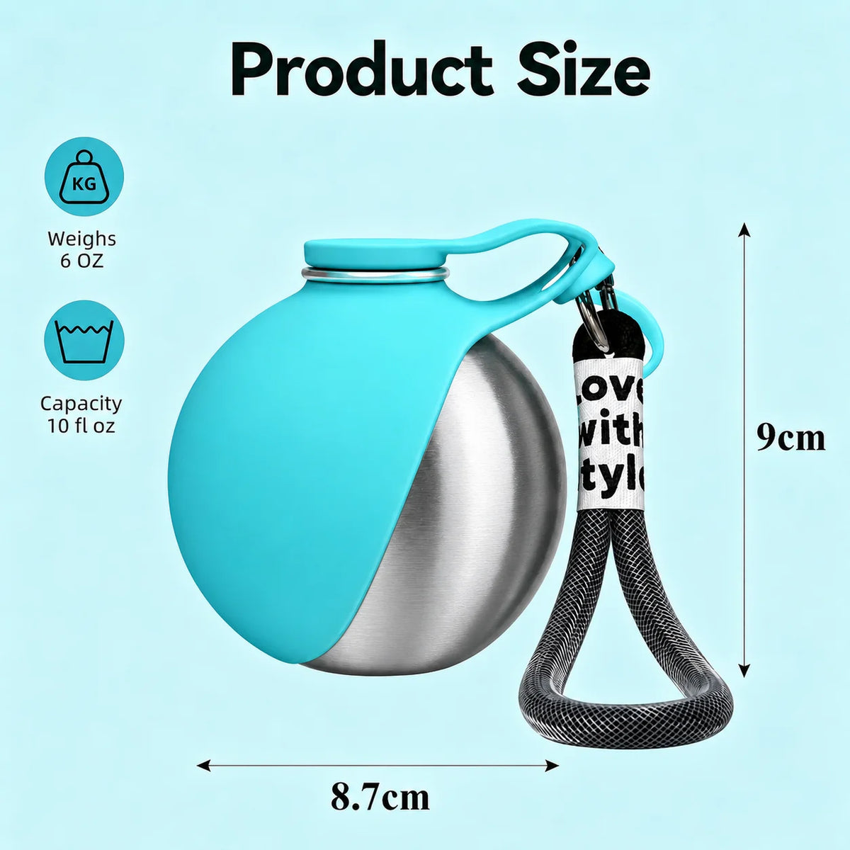 Leak-Proof Pet Travel Water Bottle With Foldable Bowl