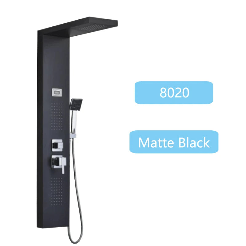 Shinesia LED Rain Shower Panel Spa Massage Jet Faucet System