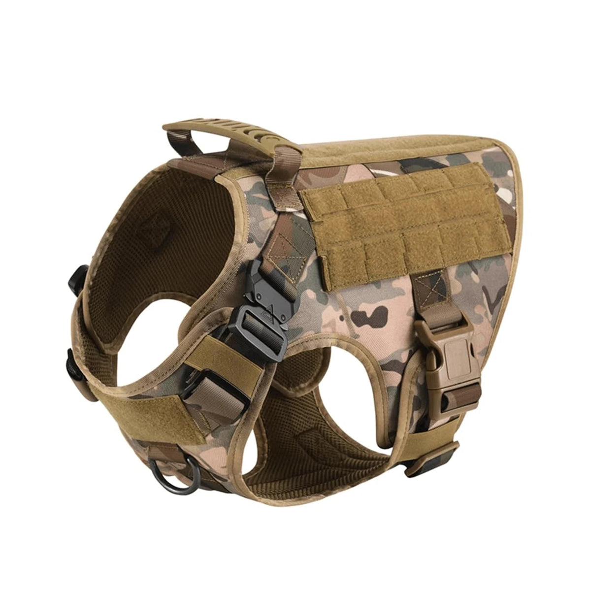 Petavel Tactical Dog Harness With Molle Pouches And Leash