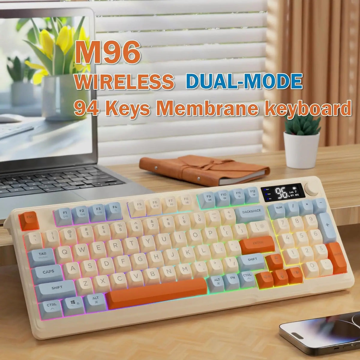 Attack Shark Wireless Gaming Keyboard With Screen And Knob