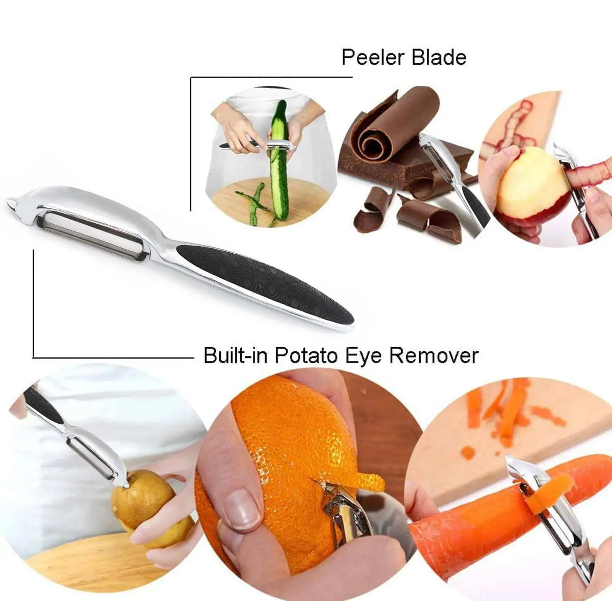 Rotating Y Shaped Vegetable Peeler for Potatoes Fruits and Carrots