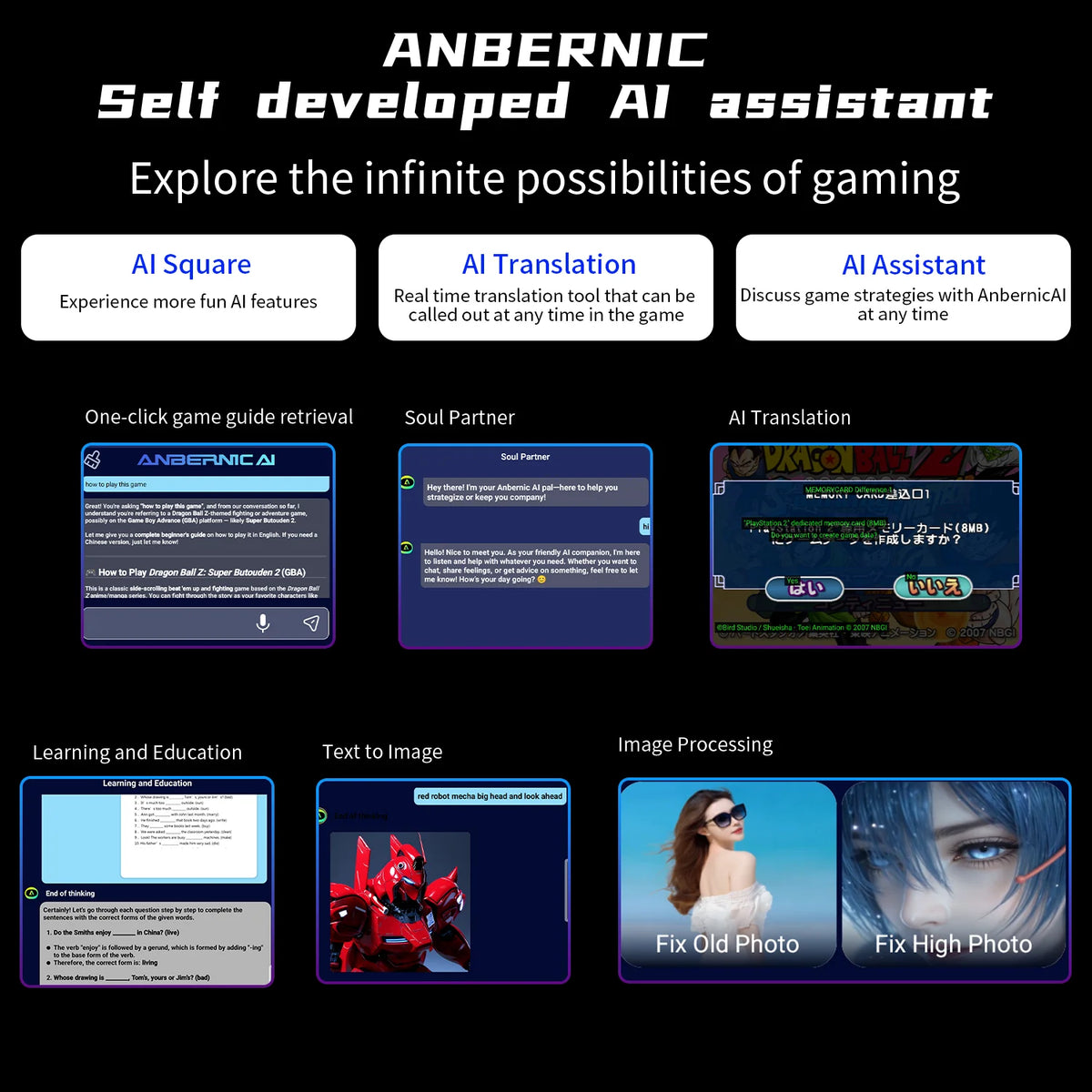 Anbernic RG Slide Android Retro Handheld Gaming Console AI Support