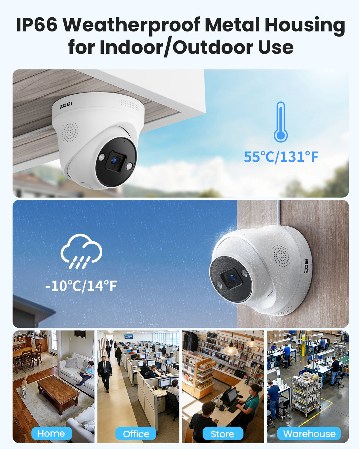 Zosi 4K PoE AI Smart Video Surveillance Home Camera System