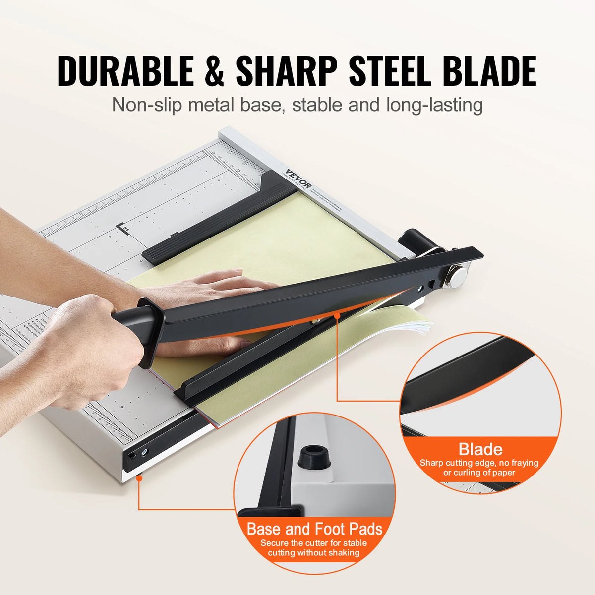 SucceBuy Heavy Duty Guillotine Paper Cutter for Home Office Use