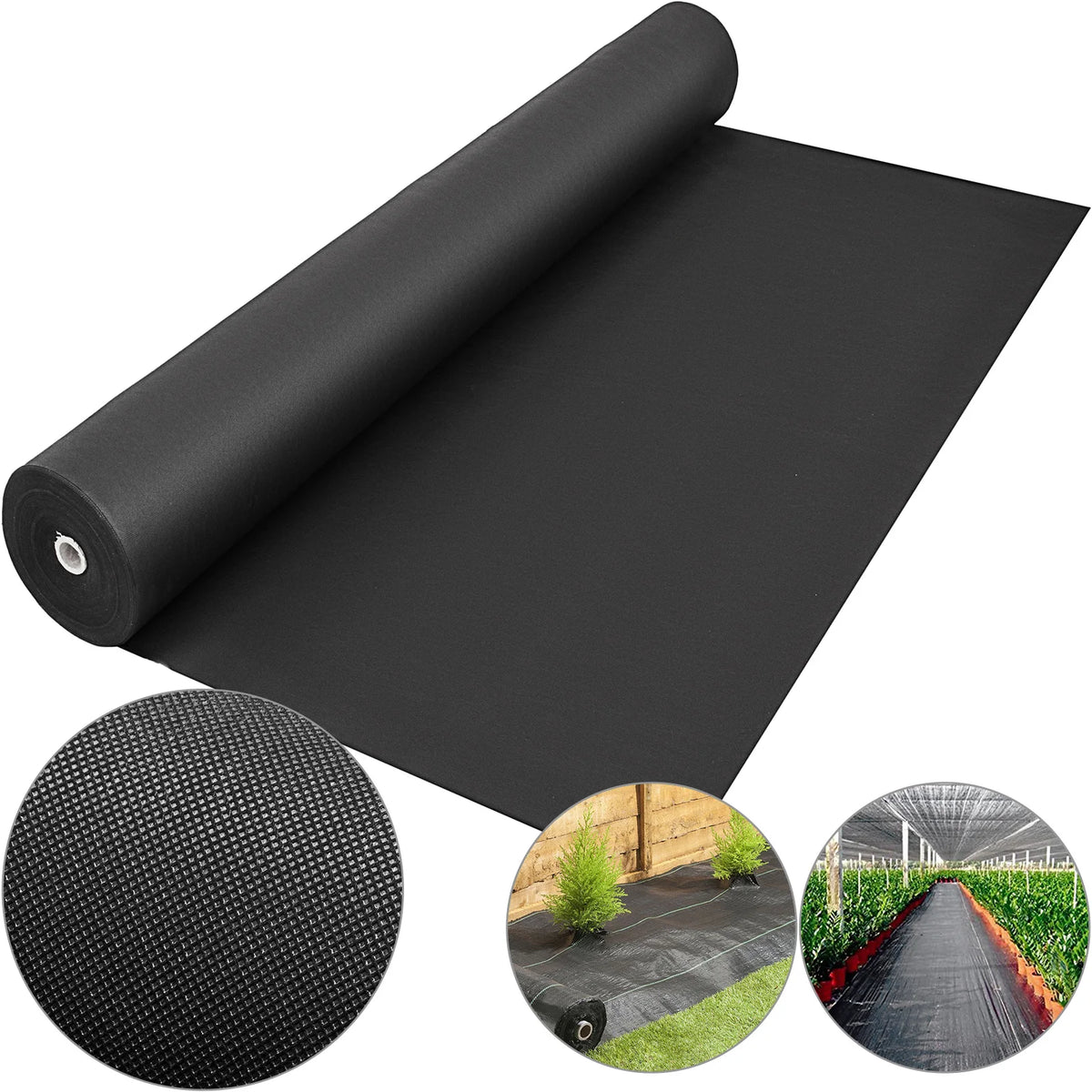 SucceBuy Heavy Duty Woven Landscape Fabric Weed Barrier Ground Cover