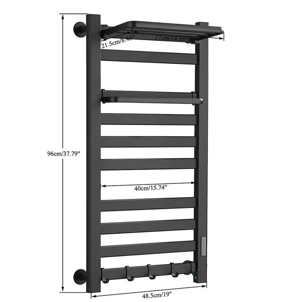 Onyzpily 304 Stainless Steel Electric Heated Towel Rack Touch Thermostat