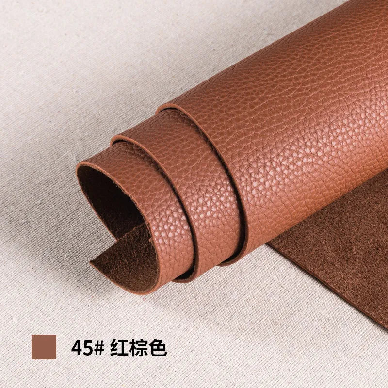 Thickened Soft PU Suede Lychee Faux Leather Sewing Fabric