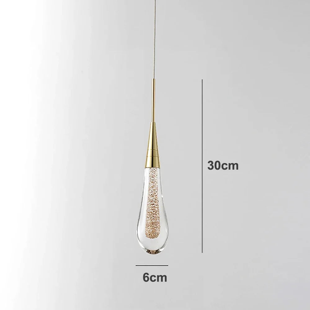 Modern Crystal Glass Led Pendant Light For Dining Room