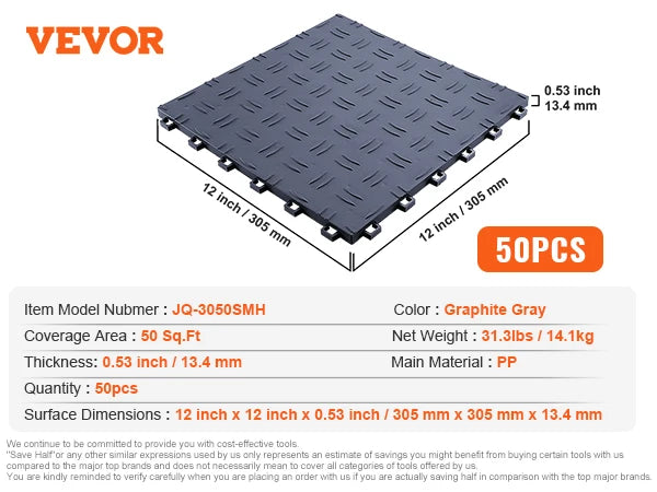 Interlocking Garage Floor Tiles Non Slip PP Mats For Basements