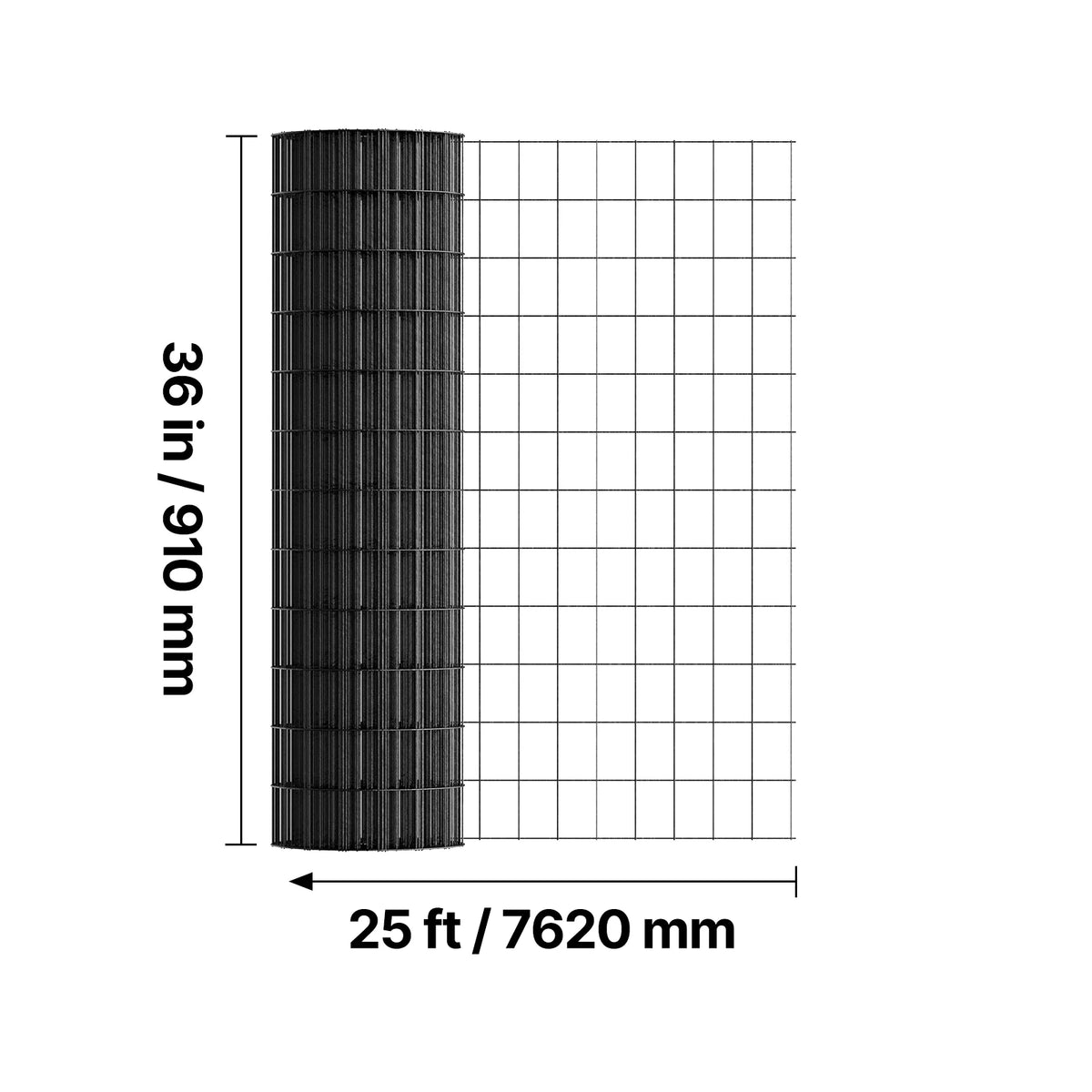 SucceBuy Galvanized Vinyl Coated Welded Wire Mesh for Garden Fencing