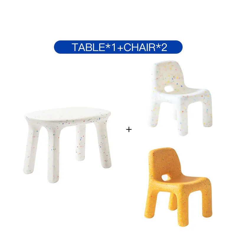 DECOPAI Kids Study Table And Chairs Set With Backrests