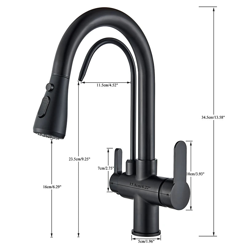 Alenartwater Kitchen Faucet With 360 Swivel And Pullout Sprayer