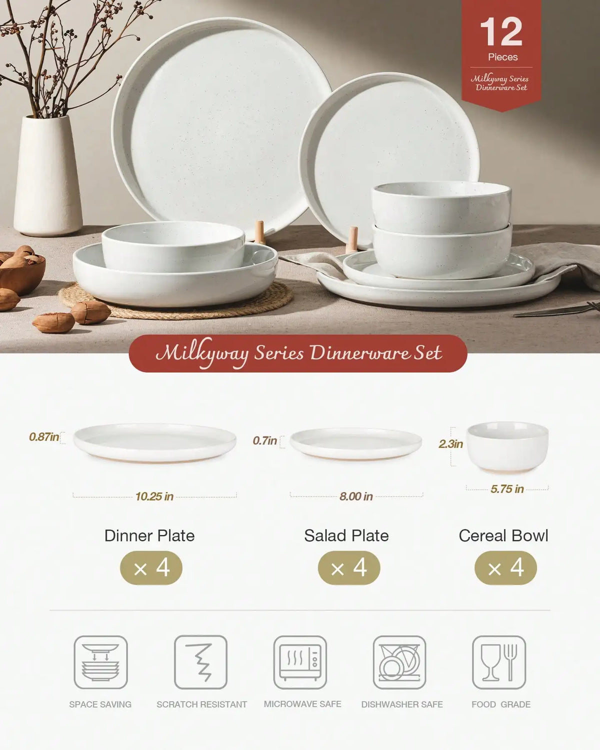 Nordic Modern Ceramic Dinnerware Set With Plates And Bowls