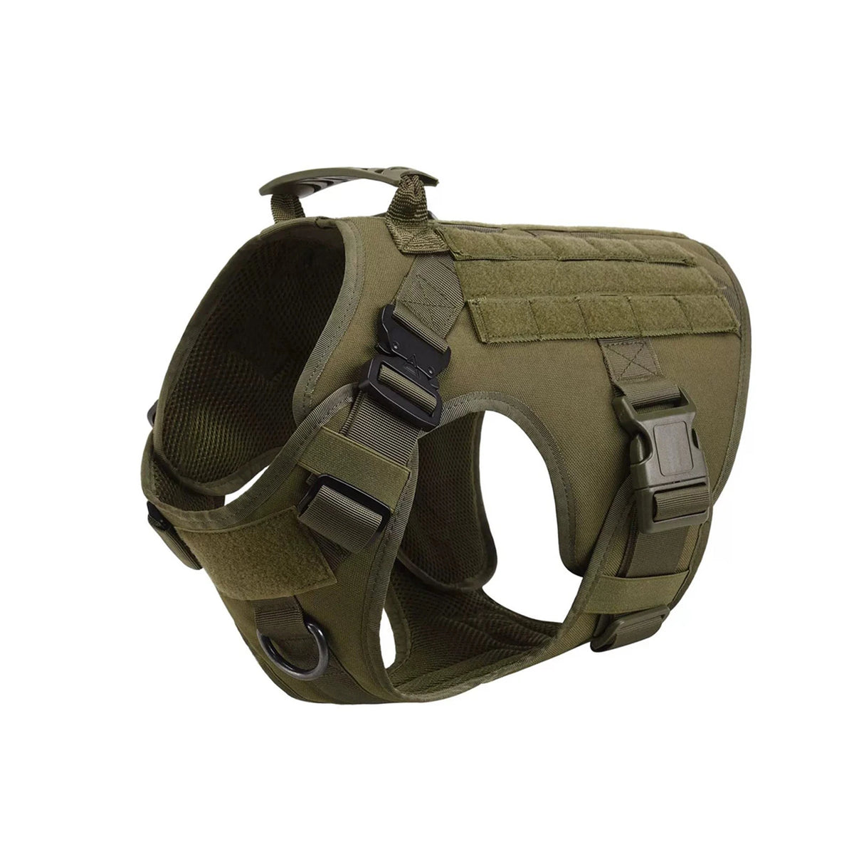 Petavel Tactical Dog Harness With Molle Pouches And Leash