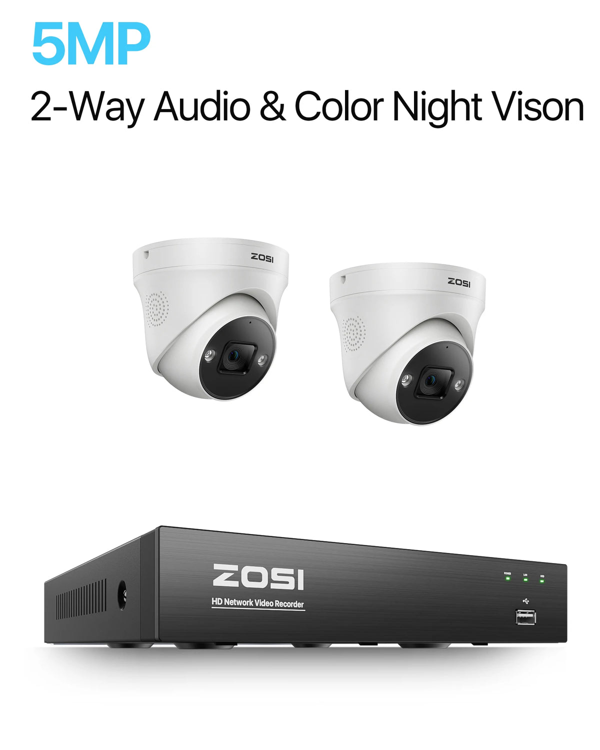 Zosi 4K PoE AI Smart Video Surveillance Home Camera System
