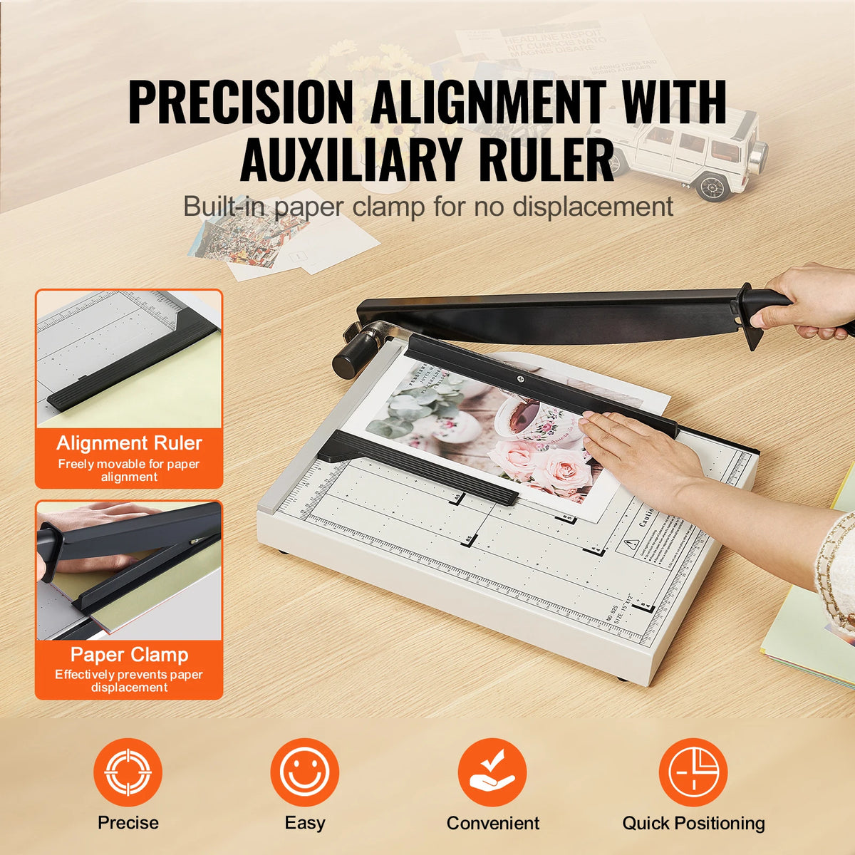SucceBuy Heavy Duty Guillotine Paper Cutter for Home Office Use