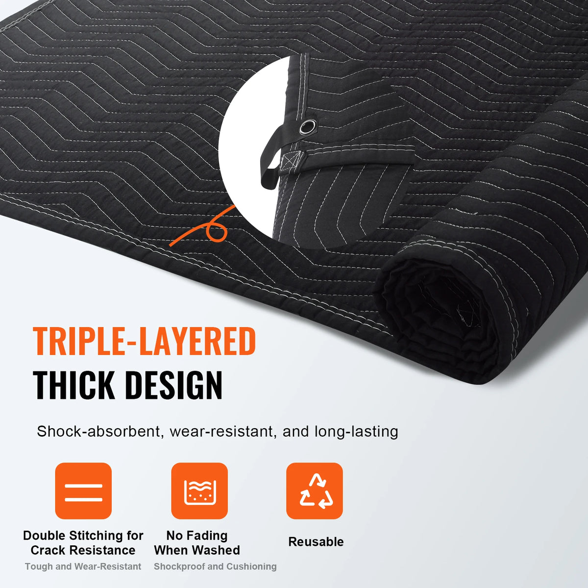 SucceBuy Acoustic Sound Dampening Blanket With Grommets For Doors
