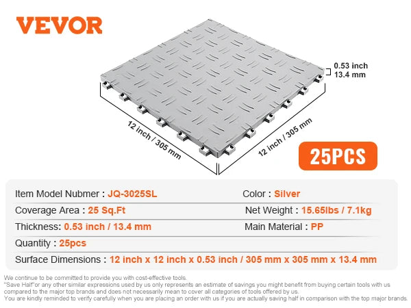 Interlocking Garage Floor Tiles Non Slip PP Mats For Basements