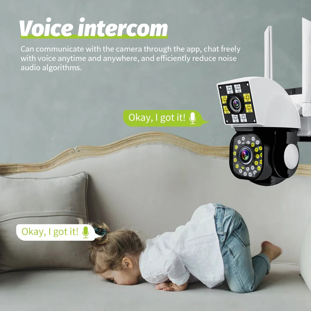 Neye Dual Lens Wireless WiFi Outdoor Security Camera Night Vision