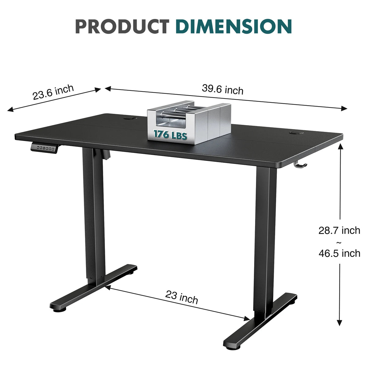 JHK Ergonomic Electric Height Adjustable Standing Desk for Home Office