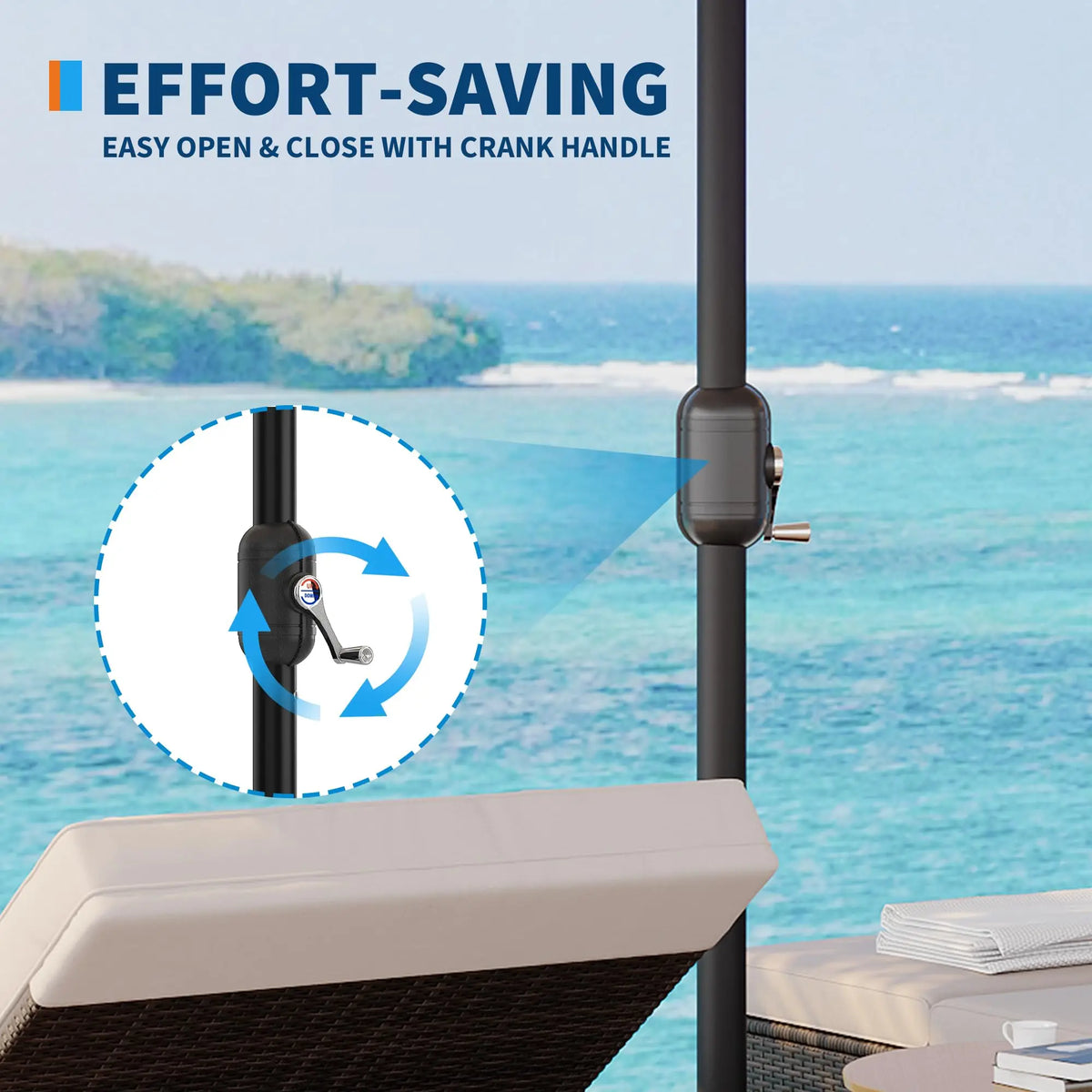 Double Sided Patio Umbrella With Base For Outdoor Garden Shade