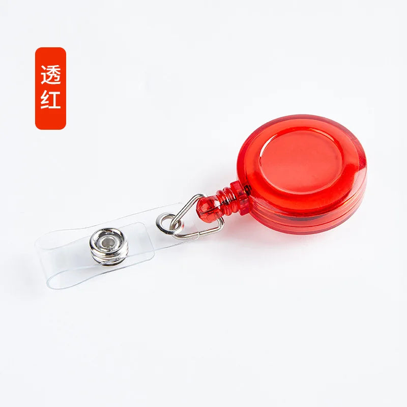 Retractable Badge Reel Set With Heavy Duty ID Card Holder
