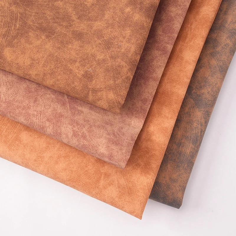 Waterproof PU Leather Fabric Soft Distressed Material DIY Sewing Crafts