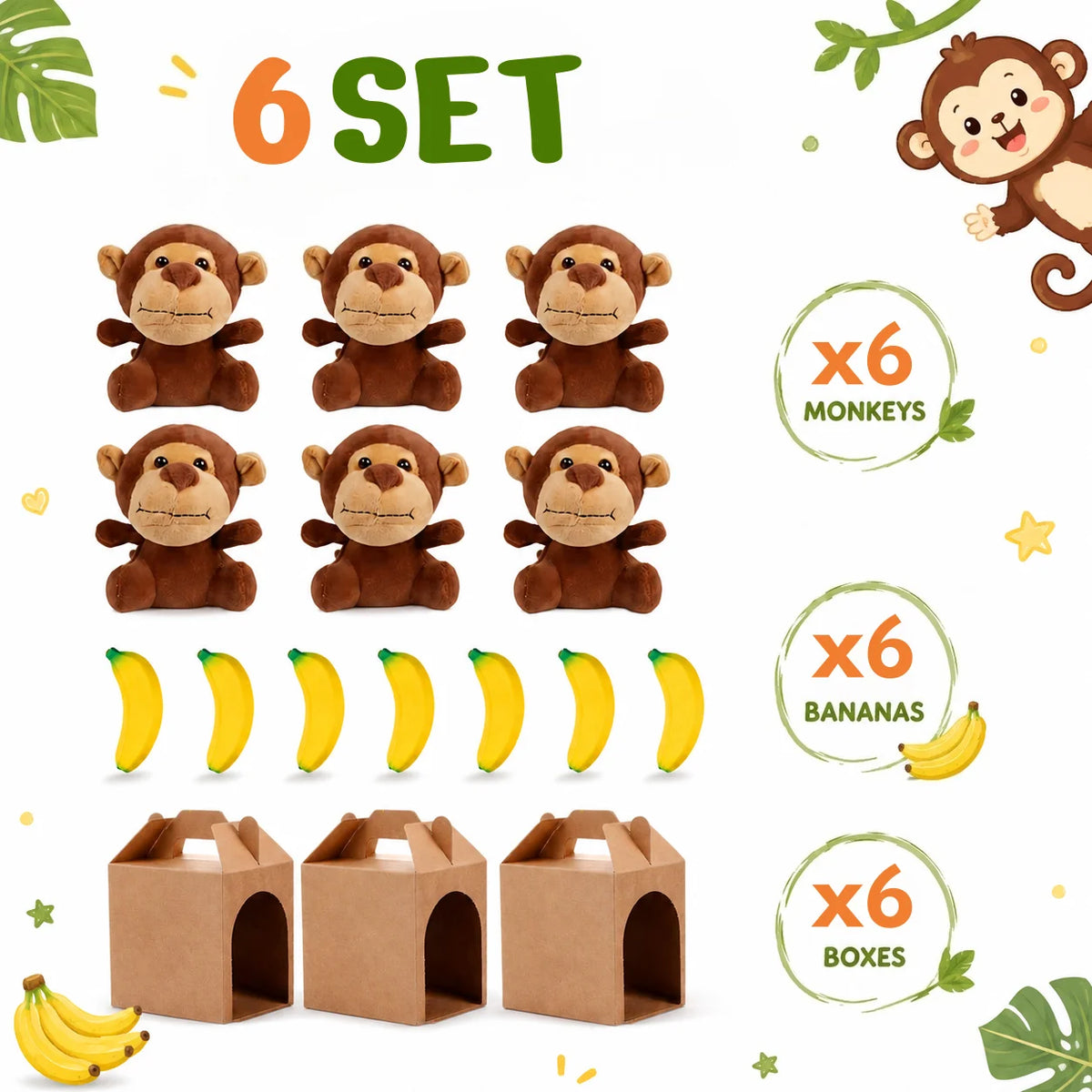 Soft Monkey Stuffed Animal Plush Toy For Birthday Parties