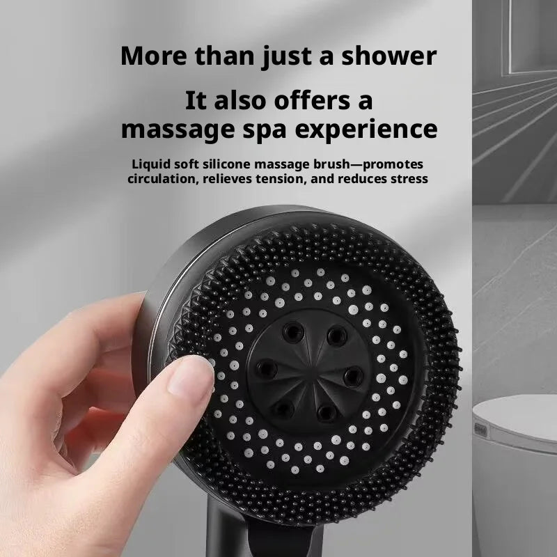 Pressurized Handheld Shower Head With Four Adjustable Spray Modes
