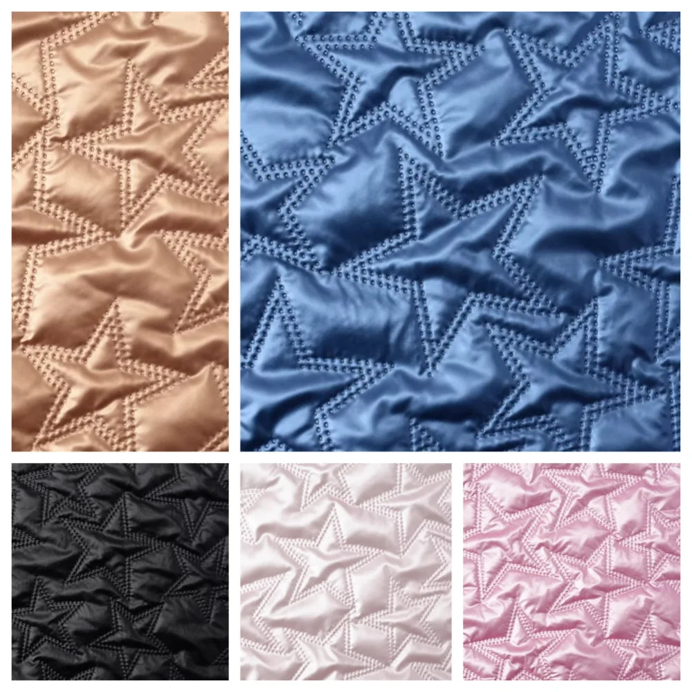 PU Artificial Leather Fabric Star Pattern For Sewing And Crafts