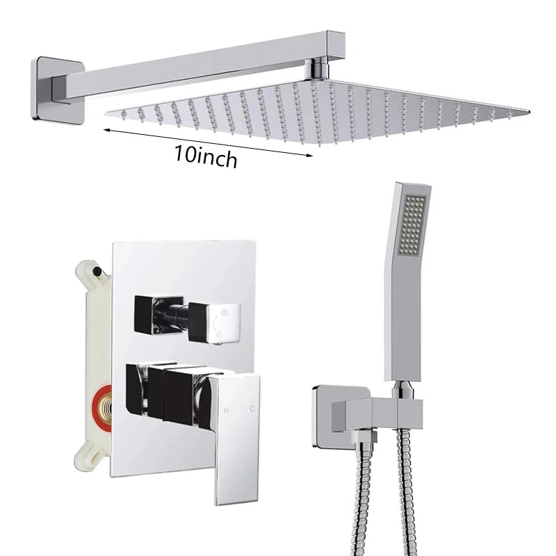 SHBSHAIMY Concealed Rainfall Shower System With Mixer Set