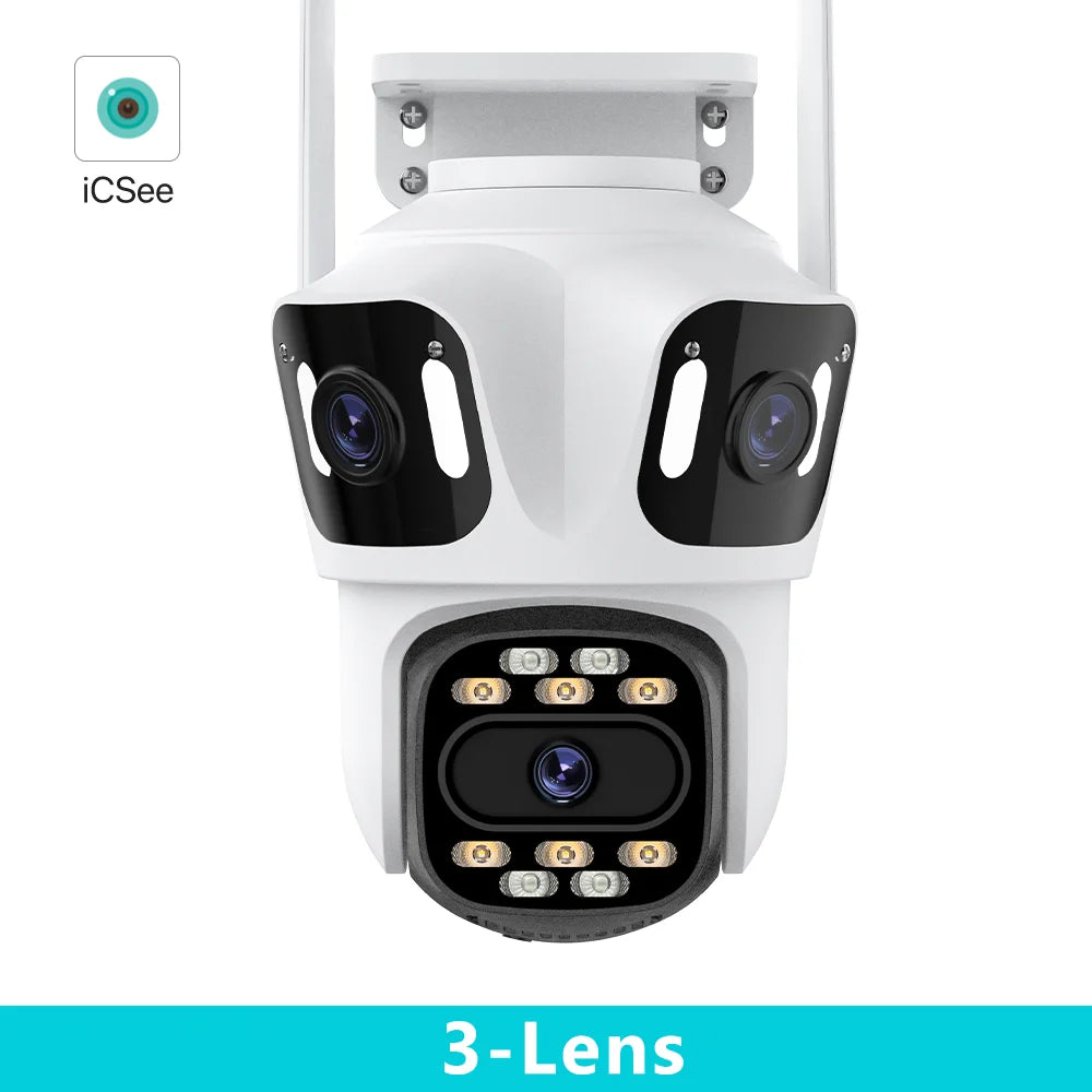UDECER PTZ WiFi Security Camera With Three Lens Auto Tracking