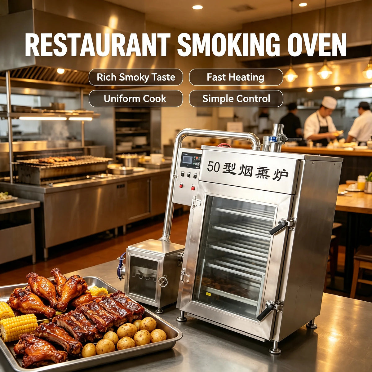 Commercial Electric Smoker Oven for Meat Fish Chicken and Bacon