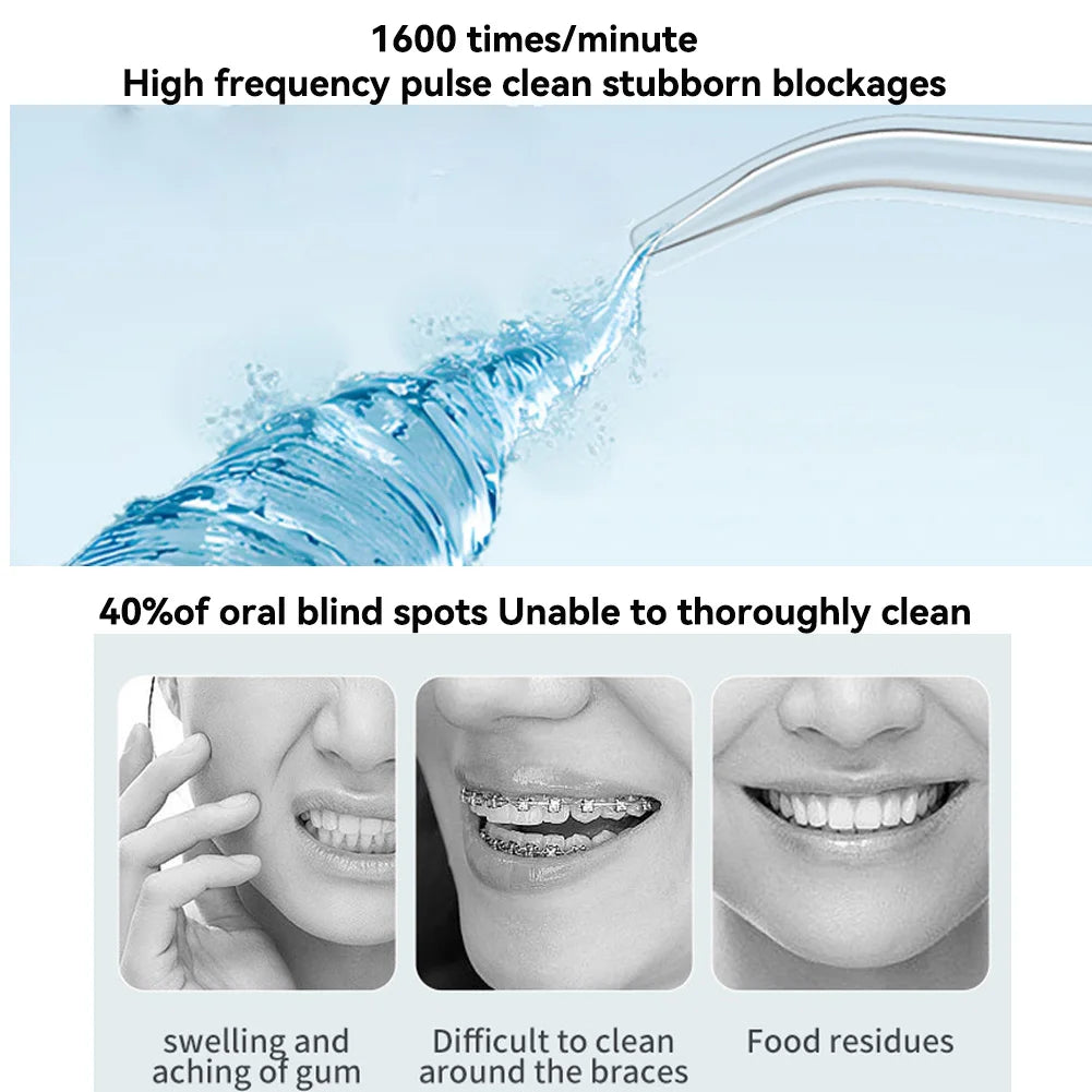Dlsote Portable Rechargeable Oral Irrigator Wireless Dental Water Flosser