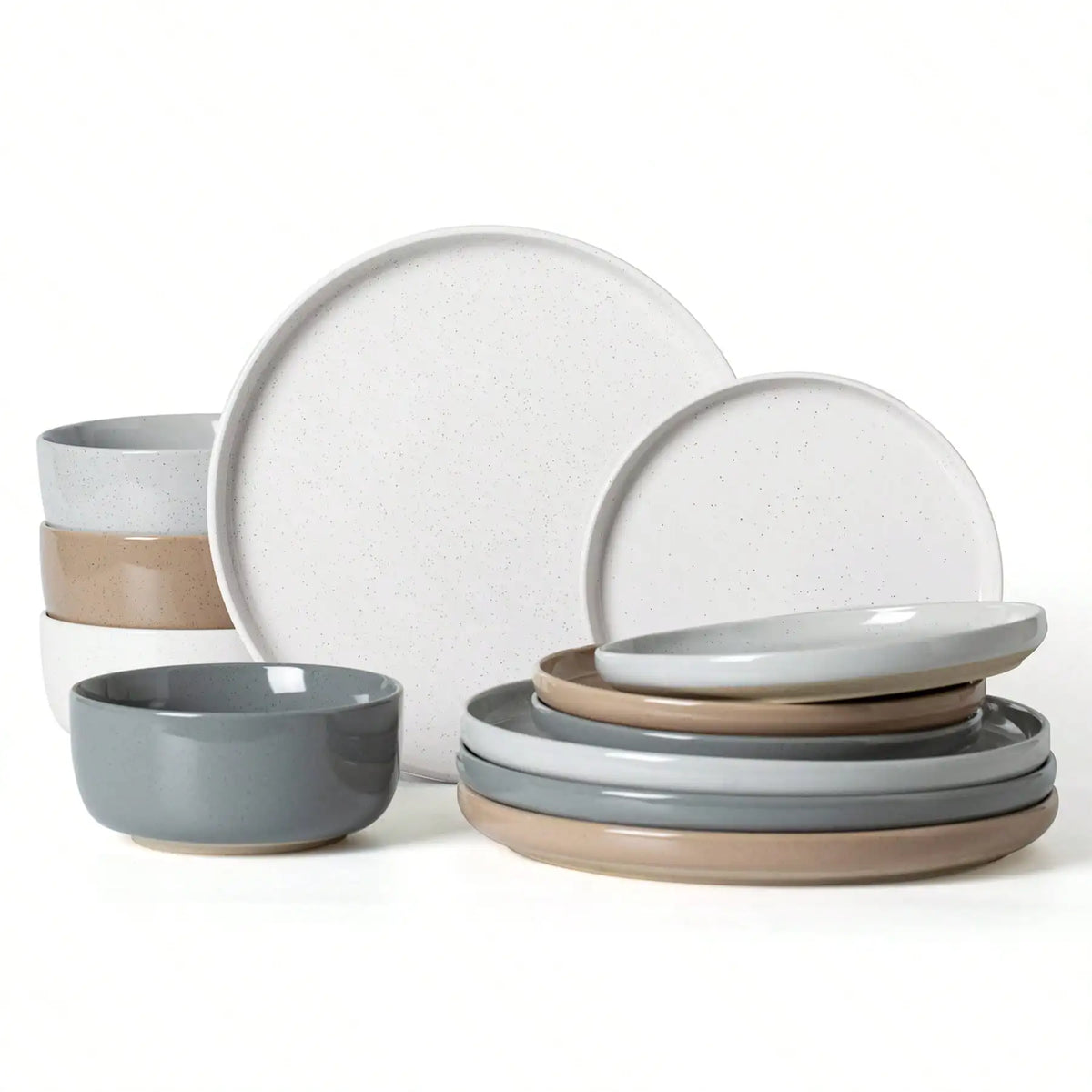 Nordic Modern Ceramic Dinnerware Set With Plates And Bowls