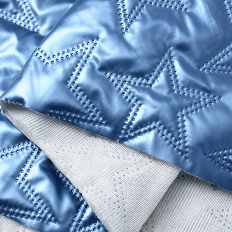 PU Artificial Leather Fabric Star Pattern For Sewing And Crafts