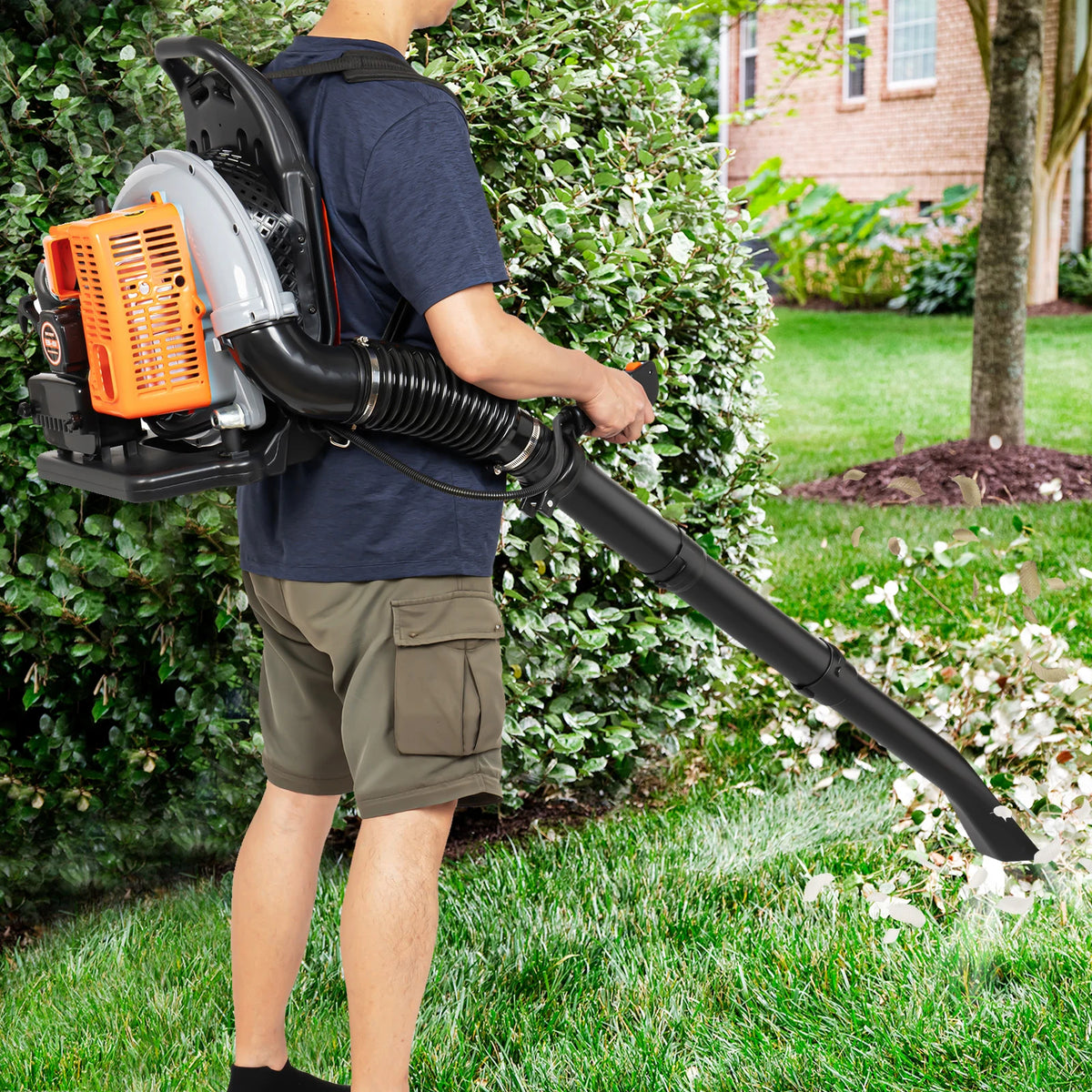 Gas Powered Backpack Leaf Blower For Lawn And Yard Care