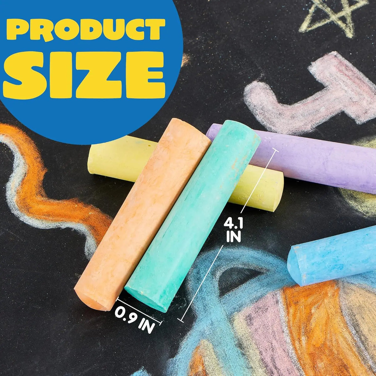 Joyfy Washable Sidewalk Chalk Set for Outdoor Art and Play