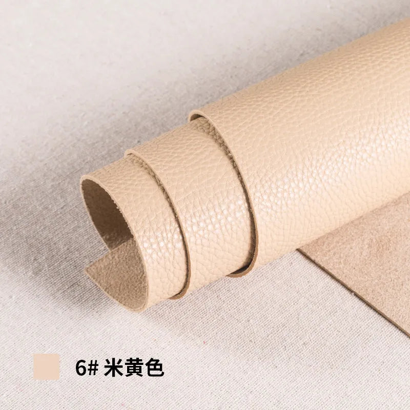 Thickened Soft PU Suede Lychee Faux Leather Sewing Fabric