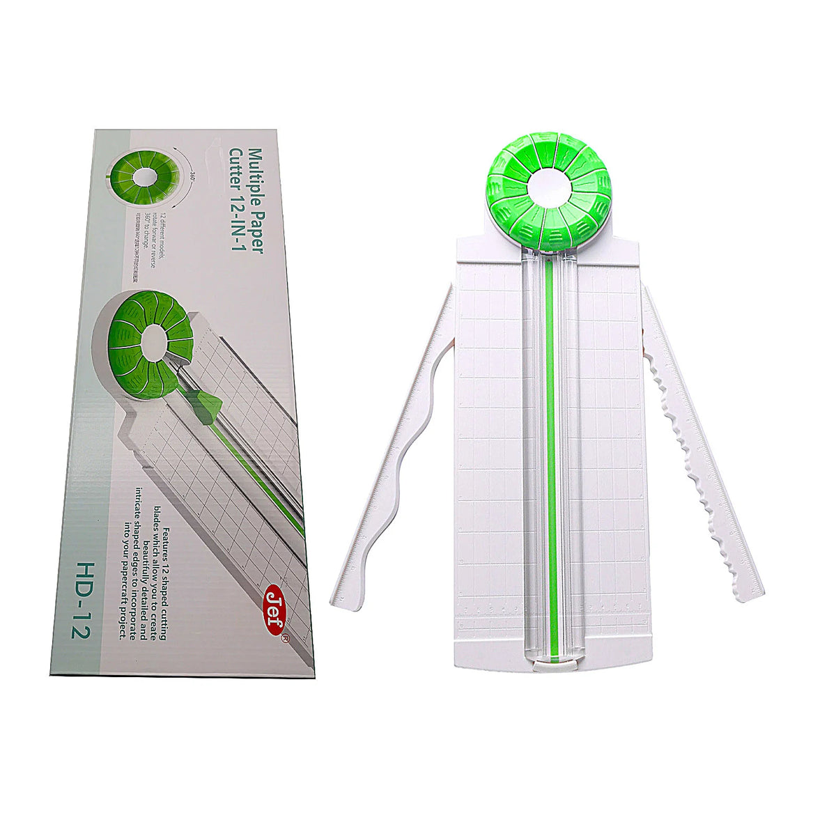 Multi Function Paper Trimmer With 12 Interchangeable Craft Blades
